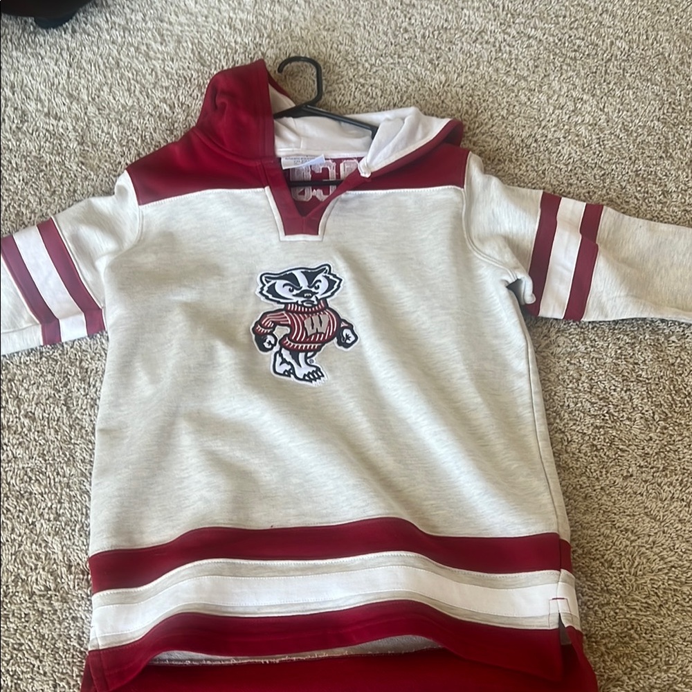 Kids Gray and Red Hoodie